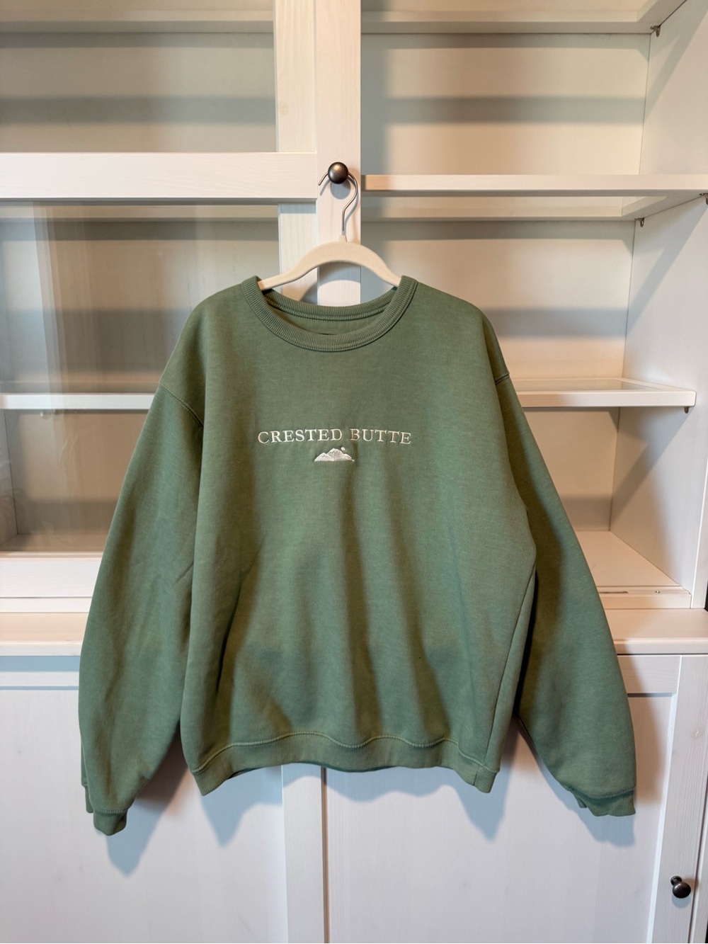Crested Butte Green Crewneck Sweatshirt